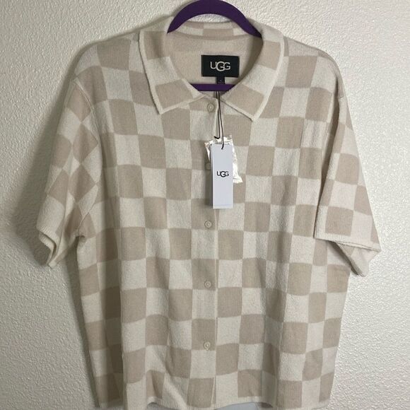 NWT- UGG- womens Jeannie buttondown sweater - Nimbus / Antique color- Size XL - Picture 1 of 10